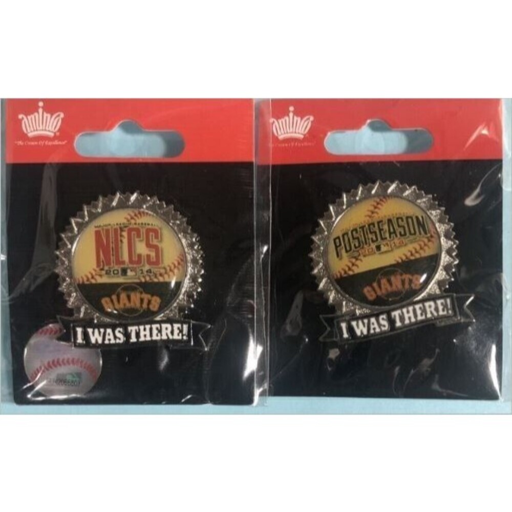 2014 SF Giants -‘I Was There’ -2 Playoff Pins NL CS & Post Season NEW